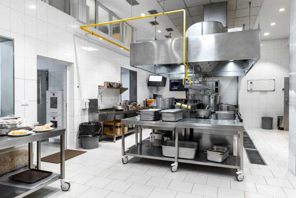 Kitchen appliances in professional kitchen in a modern restaurant