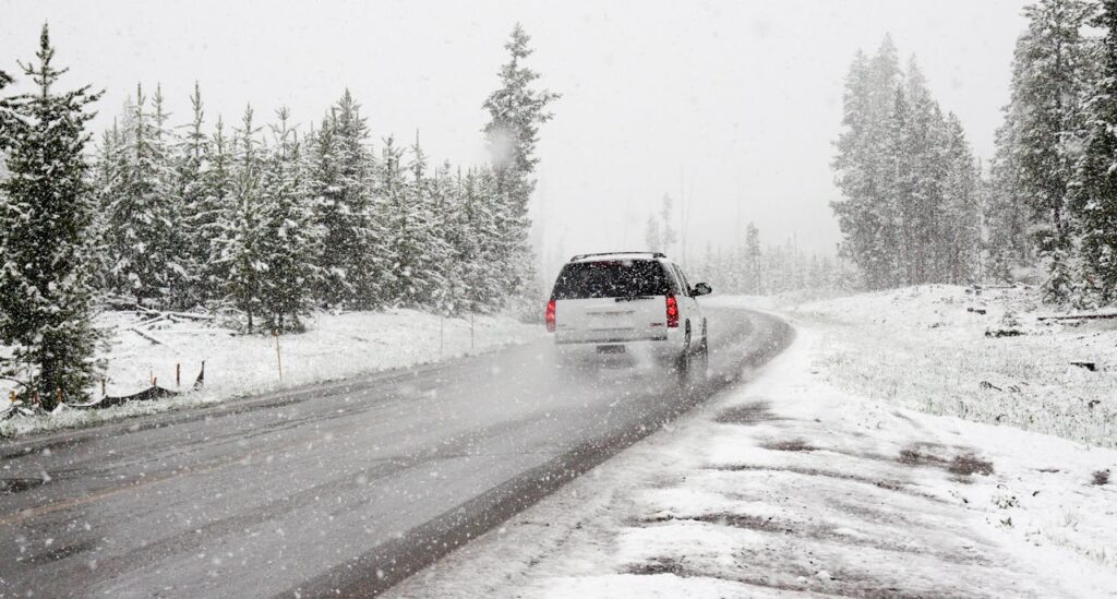 Driving in snowy